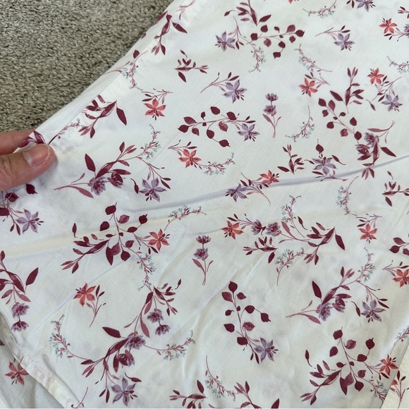 Garnet Hill Essential Organic-Cotton Button Down Shirt Longsleeve Floral Size 12 - Picture 8 of 11
